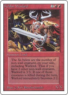 《ケルドの大将軍/Keldon Warlord》[LEA] 赤U