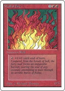 《炎の壁/Wall of Fire》[LEA] 赤U