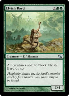 《エルフの吟遊詩人/Elvish Bard》[9ED] 緑U