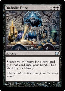 《魔性の教示者/Diabolic Tutor》[9ED] 黒U