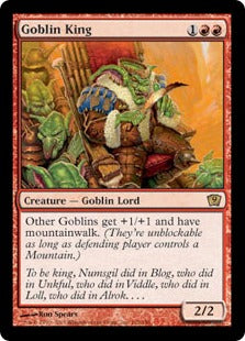 《ゴブリンの王/Goblin King》[9ED] 赤R