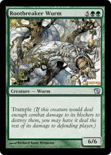 《根切りワーム/Rootbreaker Wurm》[9ED] 緑U
