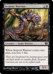 《蛇人間の戦士/Serpent Warrior》[9ED] 黒C