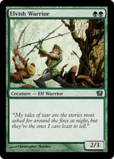 《エルフの戦士/Elvish Warrior》[9ED] 緑C