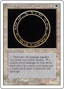 《黒の防御円/Circle of Protection: Black》[LEB] 白C