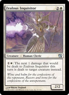 《盲信の審問官/Zealous Inquisitor》[9ED] 白U