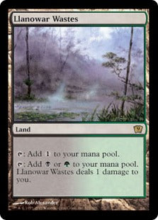 《ラノワールの荒原/Llanowar Wastes》[9ED] 土地R