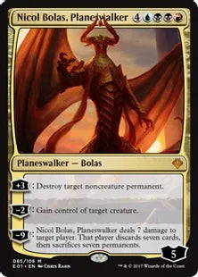 《プレインズウォーカー、ニコル・ボーラス/Nicol Bolas, Planeswalker》[ANN] 金R