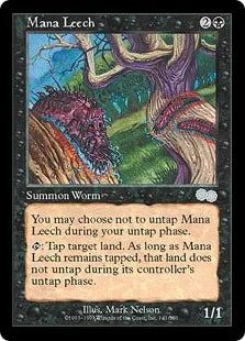 《マナ吸いヒル/Mana Leech》[USG] 黒U