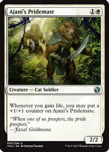 《アジャニの群れ仲間/Ajani's Pridemate》[IMA] 白U