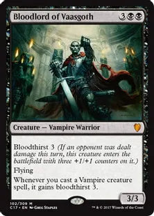 《ヴァーズゴスの血王/Bloodlord of Vaasgoth》[C17] 黒R