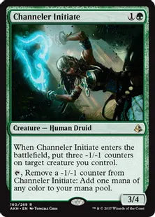 《媒介者の修練者/Channeler Initiate》[AKH] 緑R