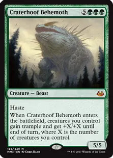 《孔蹄のビヒモス/Craterhoof Behemoth》[MM3] 緑R