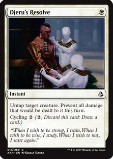 《デジェルの決意/Djeru's Resolve》[AKH] 白C