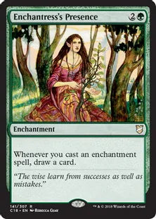 《女魔術師の存在/Enchantress's Presence》[C18] 緑R