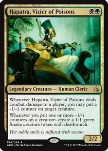 《毒物の侍臣、ハパチラ/Hapatra, Vizier of Poisons》[AKH] 金R
