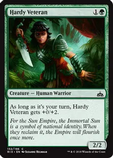 《屈強な古参兵/Hardy Veteran》[RIX] 緑C