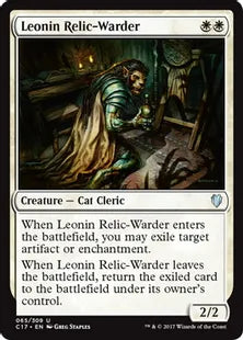 《レオニンの遺物囲い/Leonin Relic-Warder》[C17] 白U