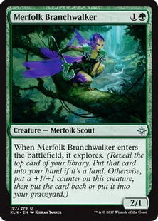 《マーフォークの枝渡り/Merfolk Branchwalker》[XLN] 緑U