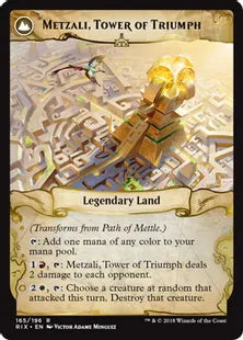 《胆力の道/Path of Mettle》/《制覇の塔、メッツァーリ/Metzali, Tower of Triumph》[RIX] 金R