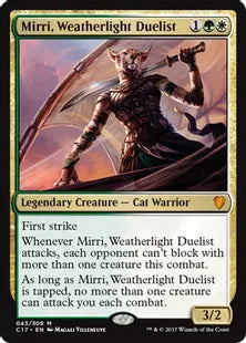 《ウェザーライトの決闘者、ミリー/Mirri, Weatherlight Duelist》[C17] 金R