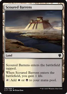 《磨かれたやせ地/Scoured Barrens》[C17] 土地C