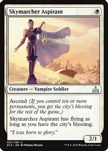 《空渡りの野心家/Skymarcher Aspirant》[RIX] 白U
