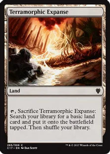 《広漠なる変幻地/Terramorphic Expanse》[C17] 土地C
