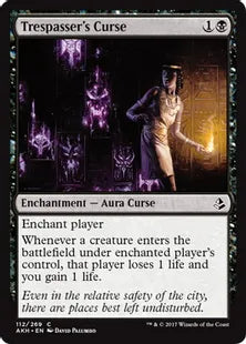 《侵入者への呪い/Trespasser's Curse》[AKH] 黒C